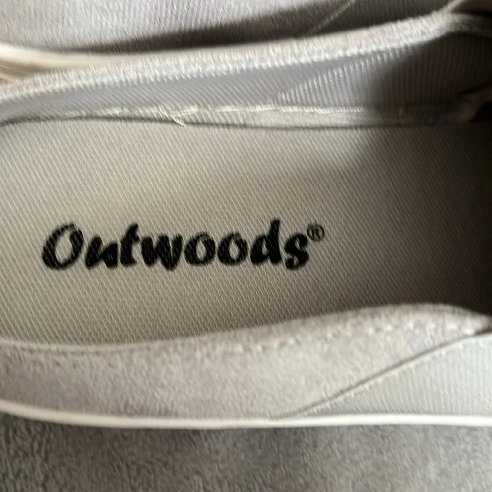 OutWoods Faux Suede Gray Slip Ons. NWOB Sz 10